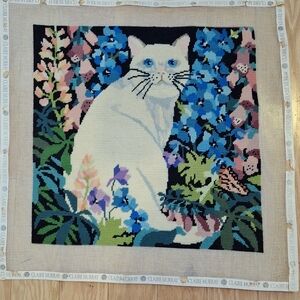 Claire Murray Cat Needlepoint Pillow Cover